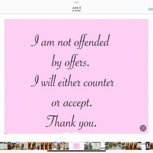 Not offended by offers